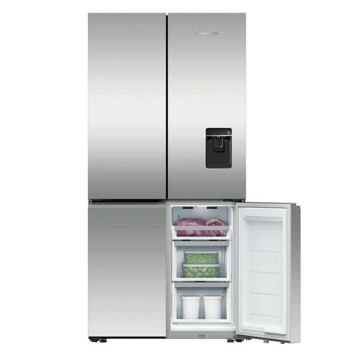Fisher & Paykel Series 7 690L Quad Door Fridge - Stainless Steel - Ice and Water - RF730QNUVX1