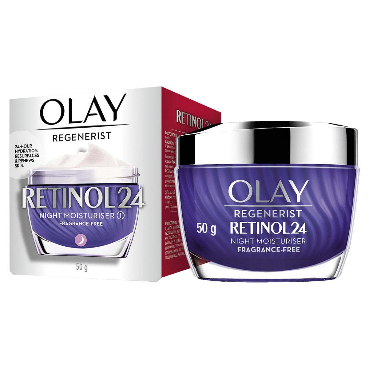 Olay Regenerist Retinol24 Night Moisturiser 2 x 50g - SuperSaverAU - view 3
