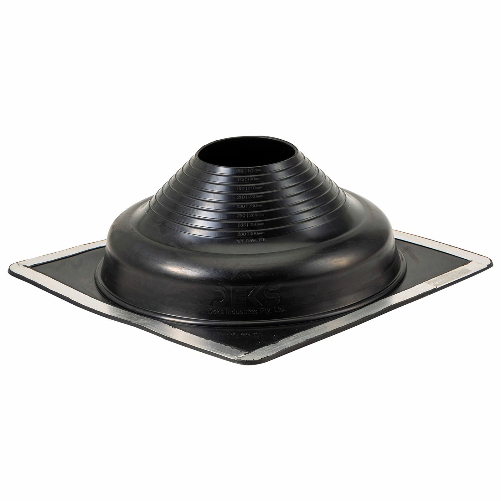 Deks Dektite Premium Roof Flashing 150-300mm Black EPDM, Retrofittable