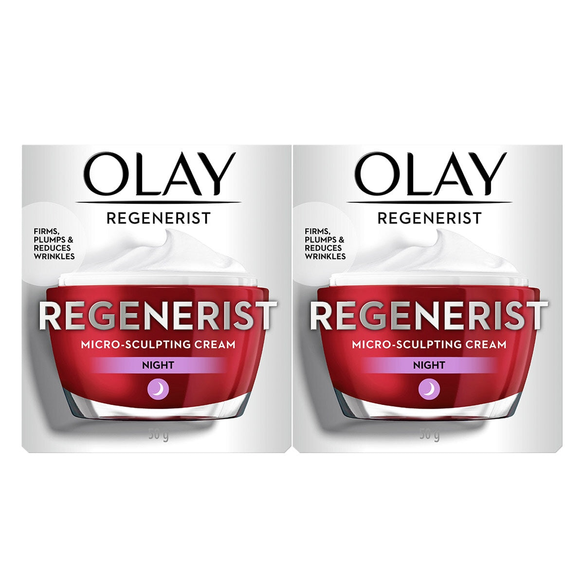 Olay Regenerist Micro-sculpting Night Cream 2 x 50g - SuperSaverAU - view 3