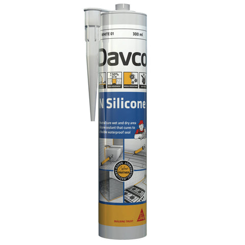 Sika Davco N Silicone Neutral Cure Sealant White 300ml