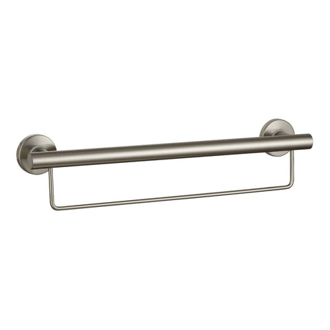 Evekare 600mm Towel Rail with Grab Rail - Brushed Nickel - 250kg Capacity - SuperSaverAU - view 1