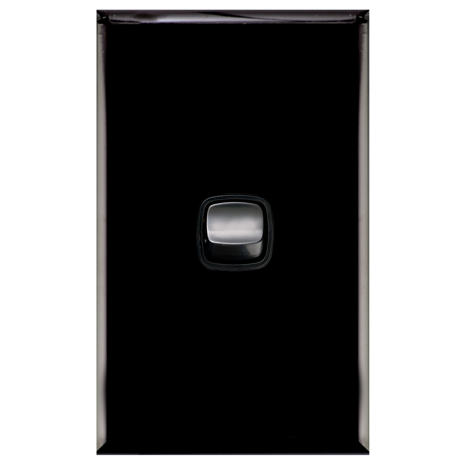 HPM Excel 1 Gang Light Switch, Matt Black, 240V, Plastic Indoor, CDXL770/1BLBL