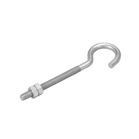 Pinnacle M6 x 107 x 20mm Galvanised Steel Hook Bolt - 2 Pack, 73kg Rated