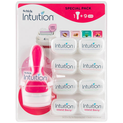 Schick Intuition Razor With 9 Cartridges - SuperSaverAU - view 1