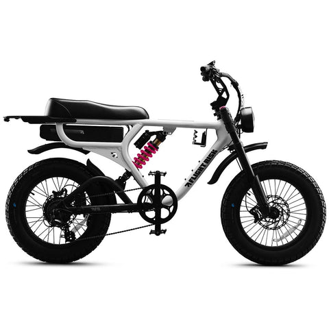 Flight Risk FR555 full-frame electric bike - 1000W motor, 52V 25Ah battery, White - FR-555WHITE