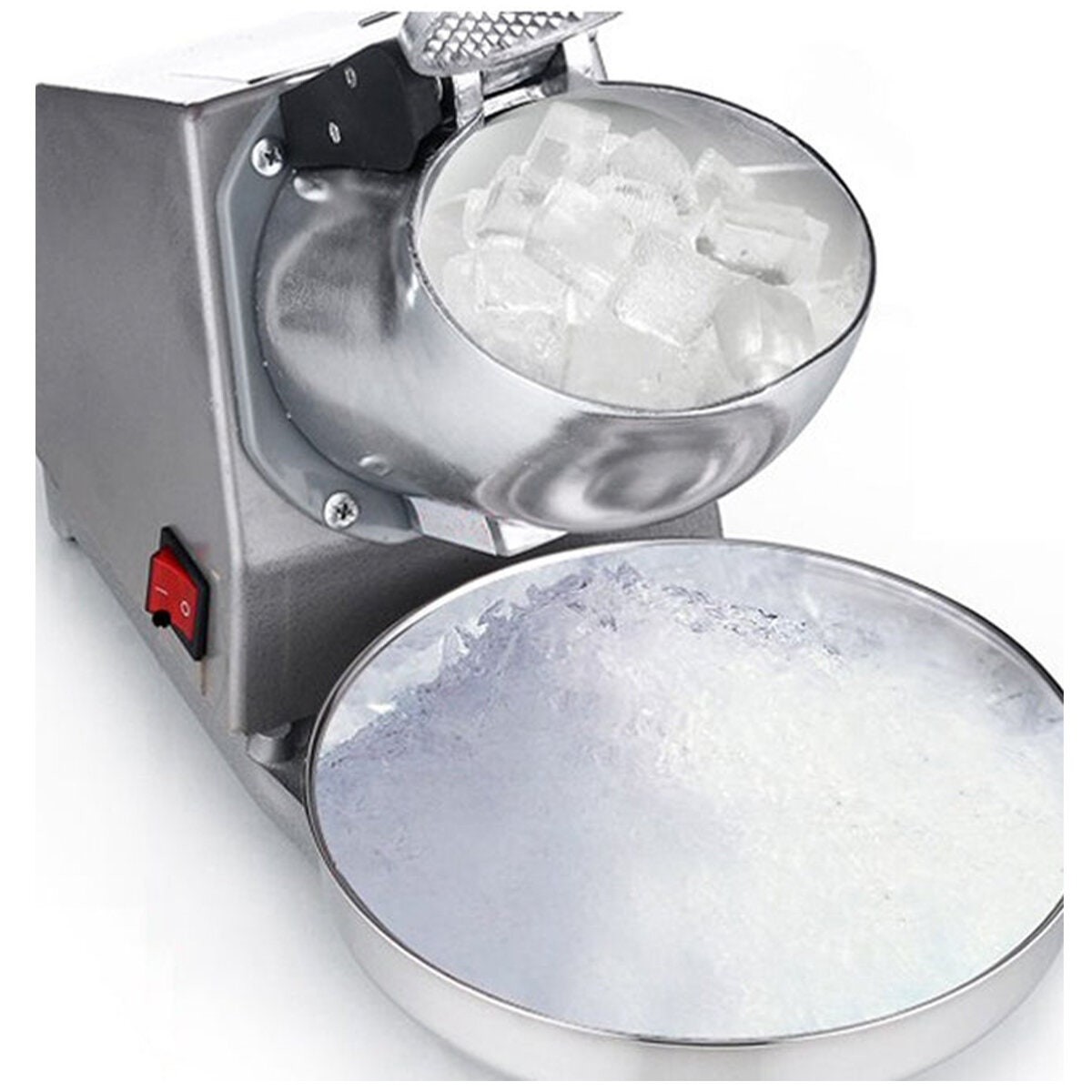 SOGA 300W Electric Ice Shaver - Crushes 65kg of Ice per Hour - Stainless Steel - ICESHAVERSILVER