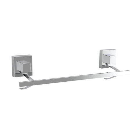 Fusion-Loc 40cm 26kg Polished Chrome Stainless Steel Suction Single Towel Rail