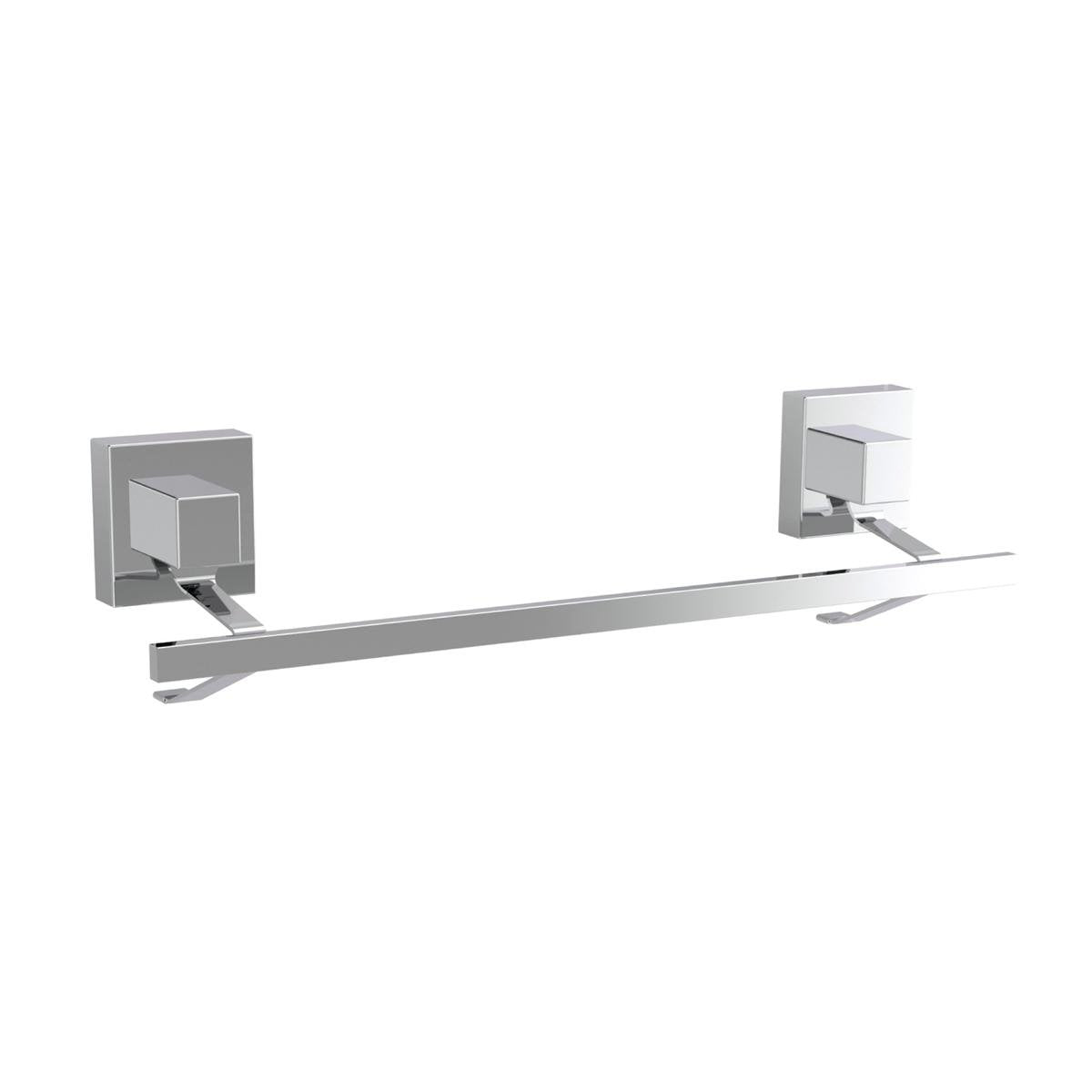 Fusion-Loc 40cm 26kg Polished Chrome Stainless Steel Suction Single Towel Rail