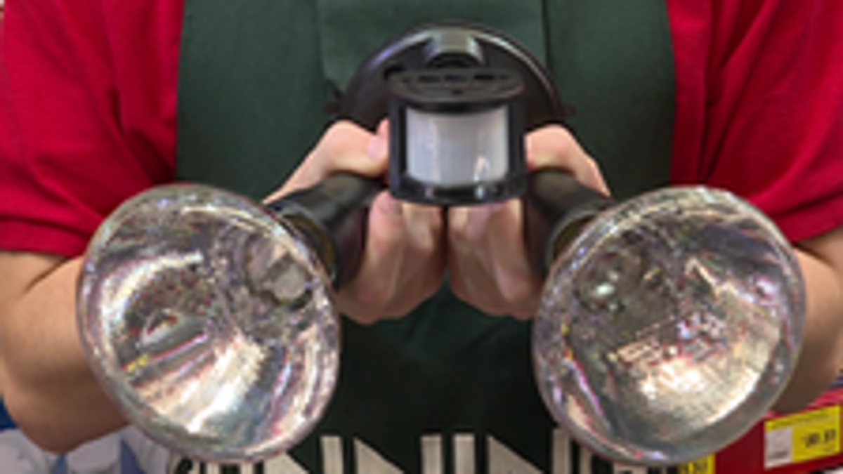 HPM Twin Security Sensor Light, 240V Motion Sensor Floodlight with Timer and Dusk to Dawn, Black