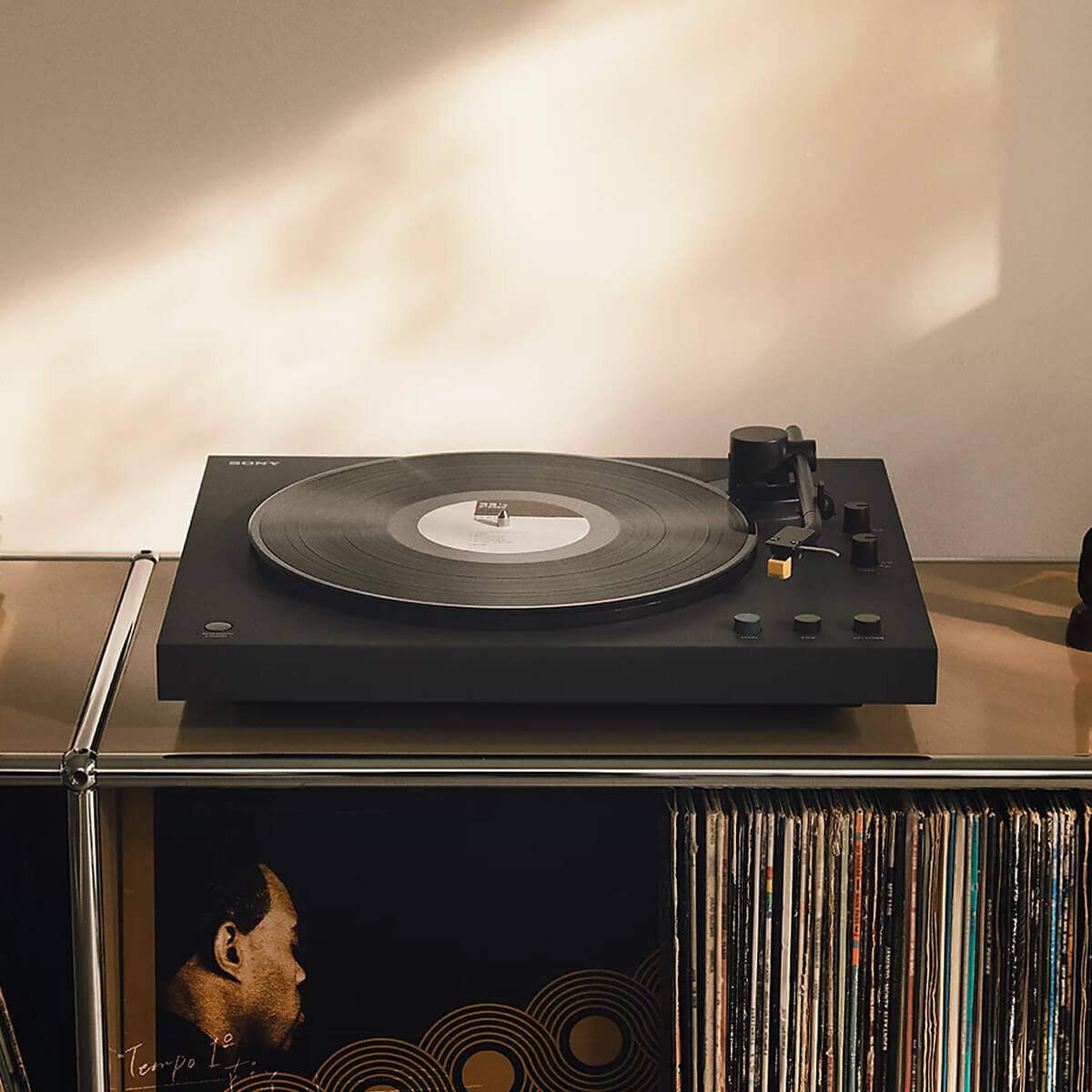 Sony Premium Bluetooth Turntable with Auto Playback - Belt Drive, MM Cartridge, USB Connector - PSLX5BT