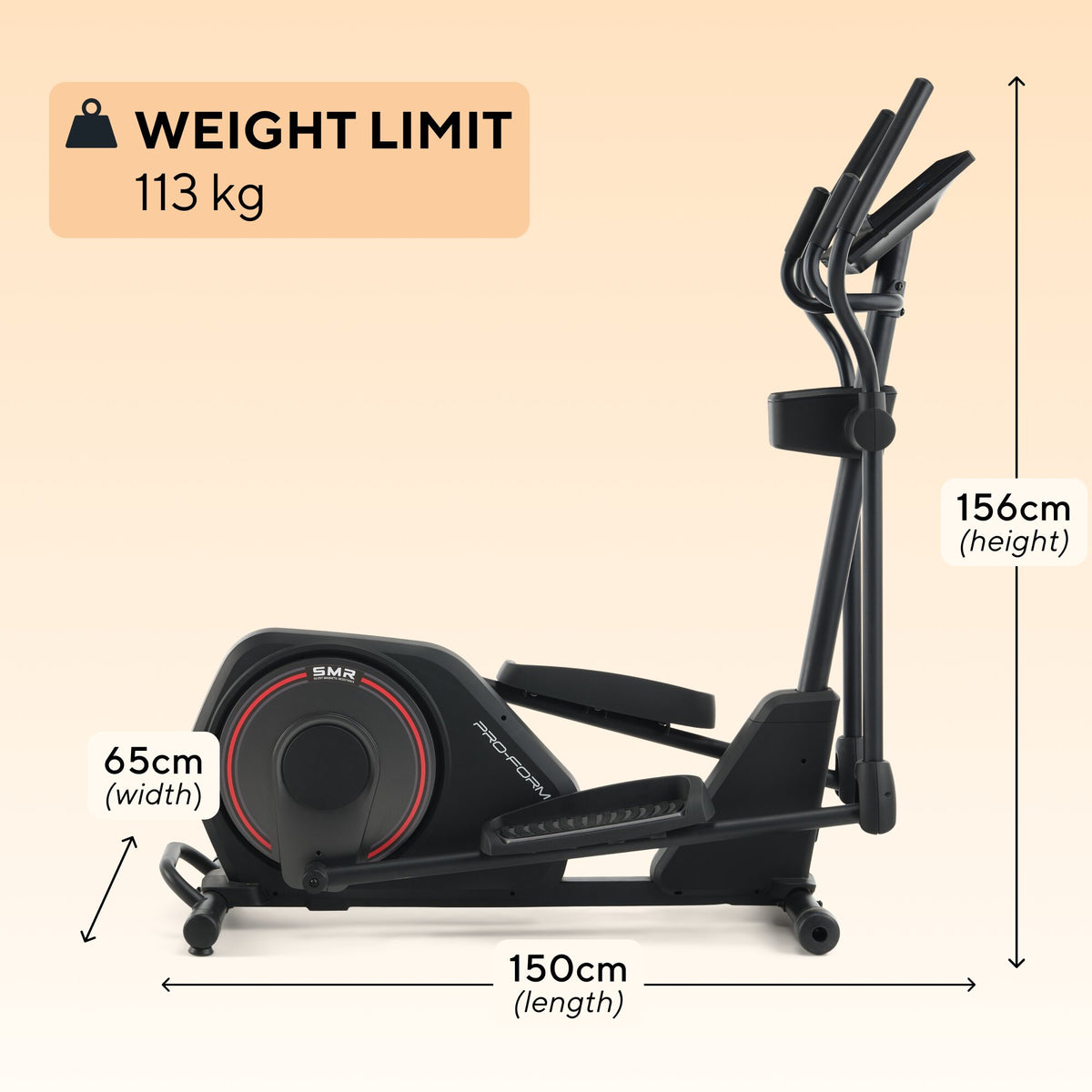 ProForm Sport elliptical - 20 levels of silent magnetic resistance - iFIT compatible - PFEL54925-INT