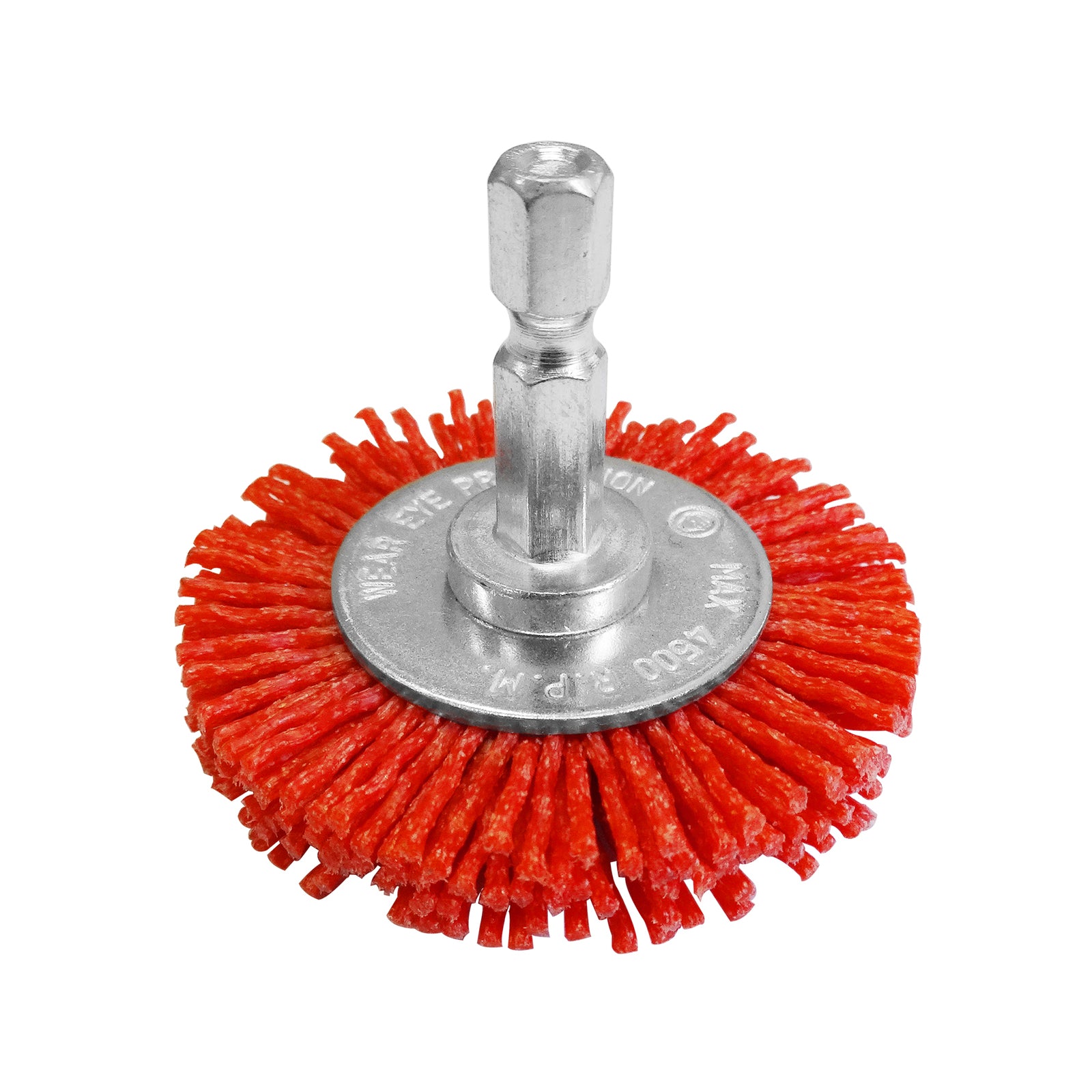 Josco 50mm Red Abrasive Nylon Wheel Brush for Angle Grinders