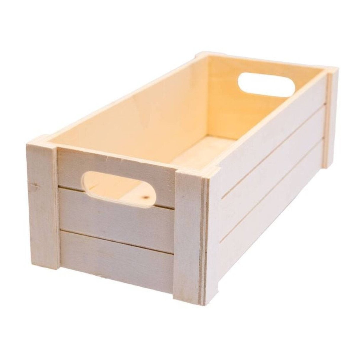 Crafted Plywood Crate - 32 x 17 x 12cm - Pre-assembled Storage Solution - SuperSaverAU - view 2