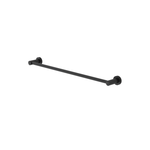Caroma Cosmo 630mm Matte Black Single Towel Rail - 600mm