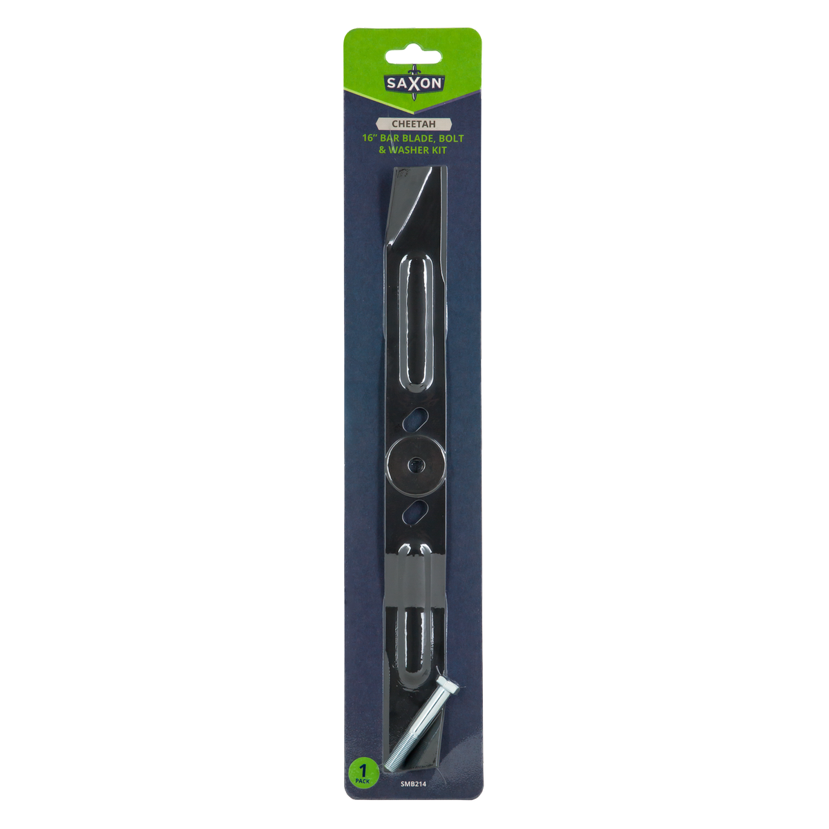 Saxon 16" Mower Blade & Bolt Set, 2 Pack, 2.5mm Thick, Suits 16" Victa Cheetah Ultralite Yardking