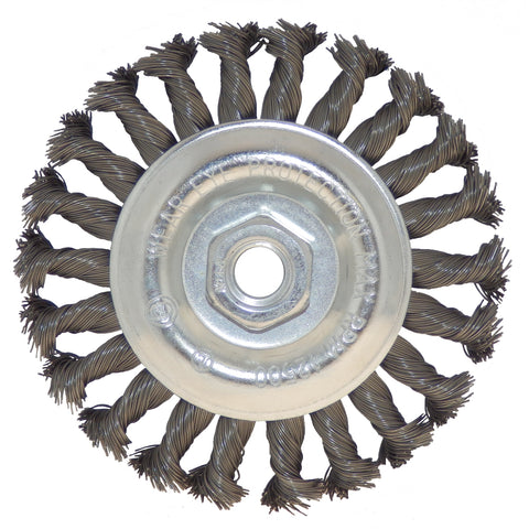 Josco 125mm Twistknot Wire Wheel Brush, High Carbon Steel Wire, for Angle Grinder