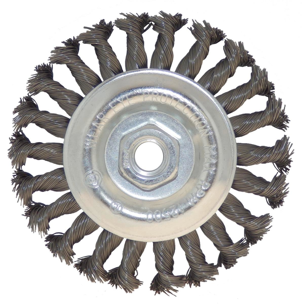 Josco 125mm Twistknot Wire Wheel Brush, High Carbon Steel Wire, for Angle Grinder