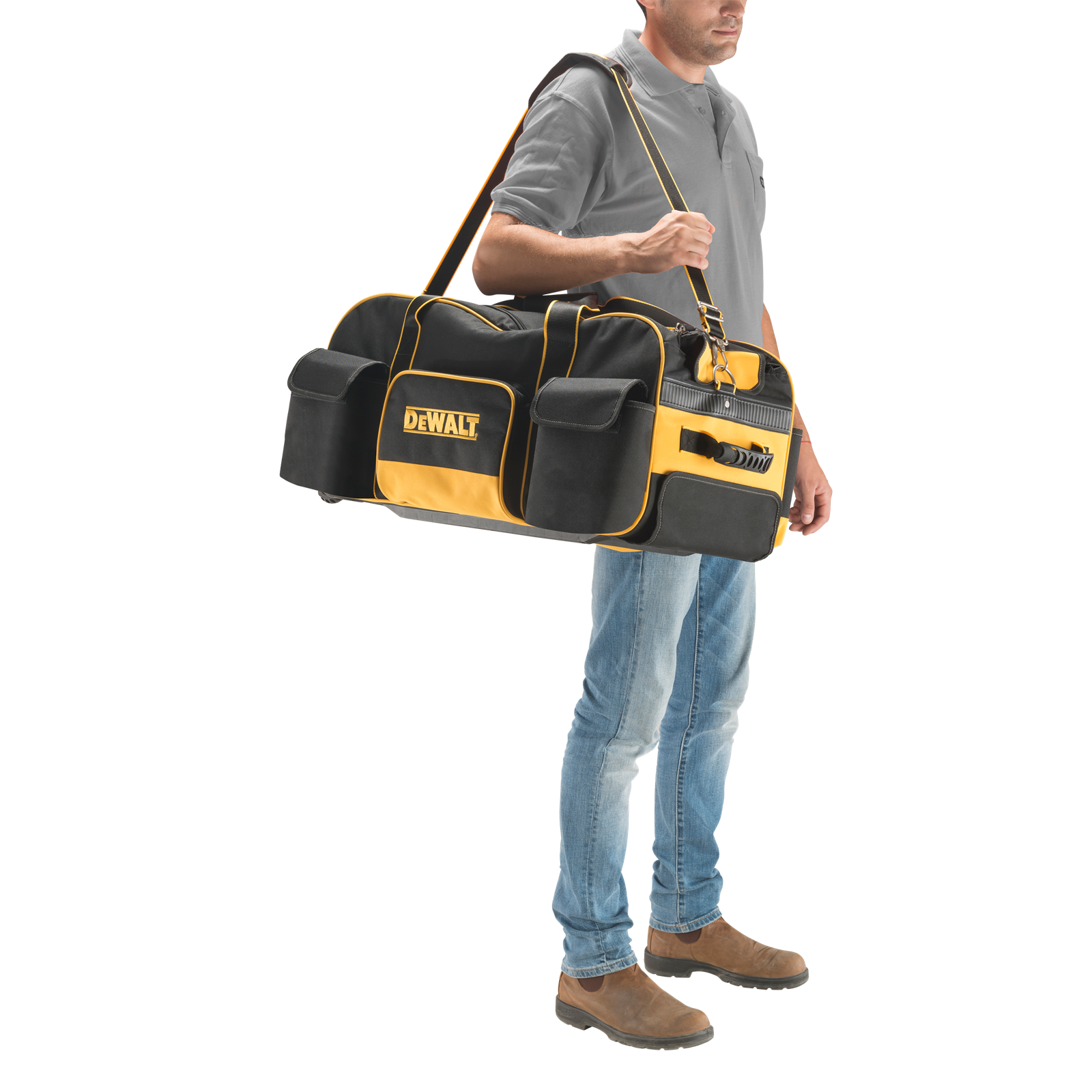 DeWALT Heavy Duty Roller Tool Bag, 1200 Denier, 31L, Telescopic Handle
