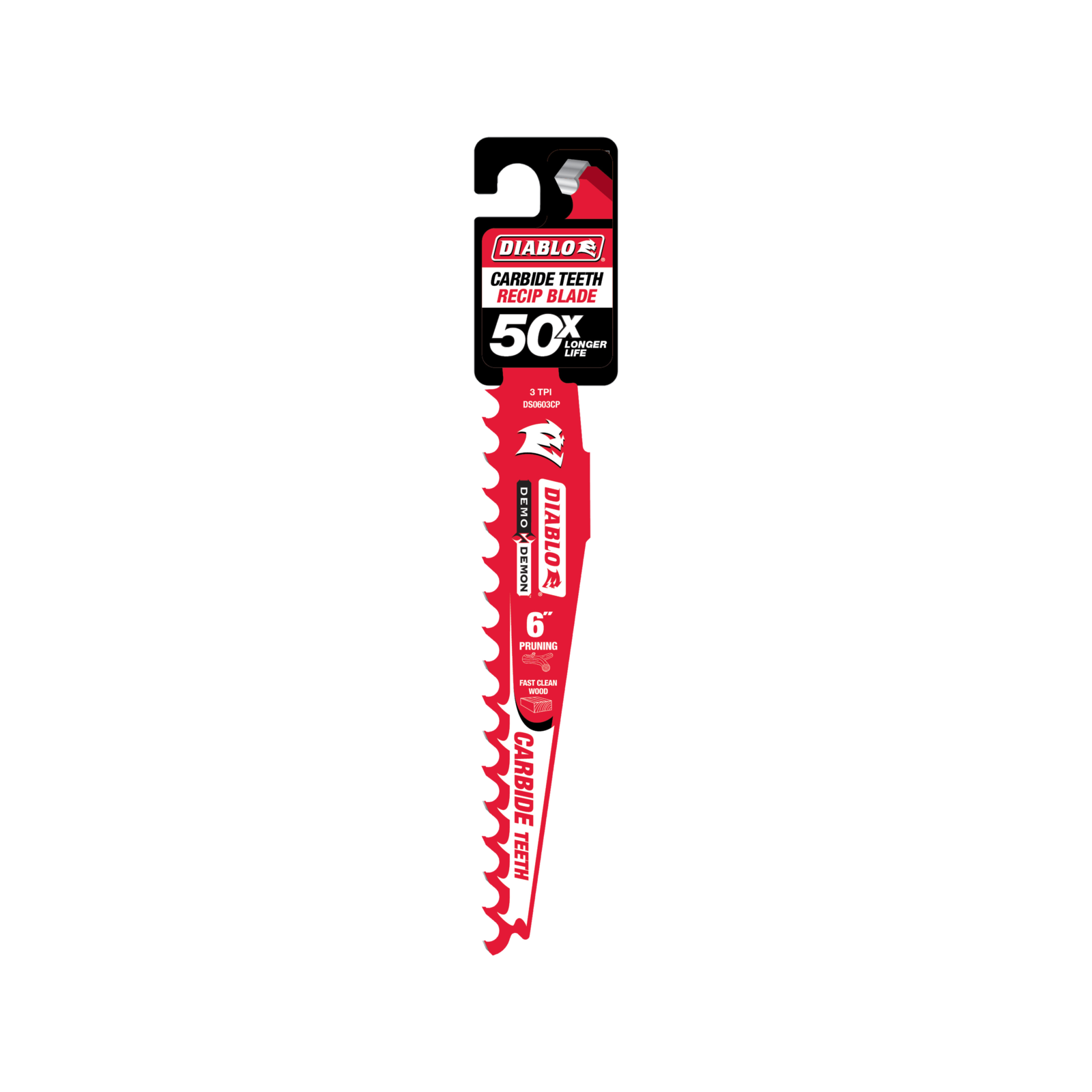 Diablo 6" Carbide Reciprocating Saw Blade for Pruning and Clean Wood