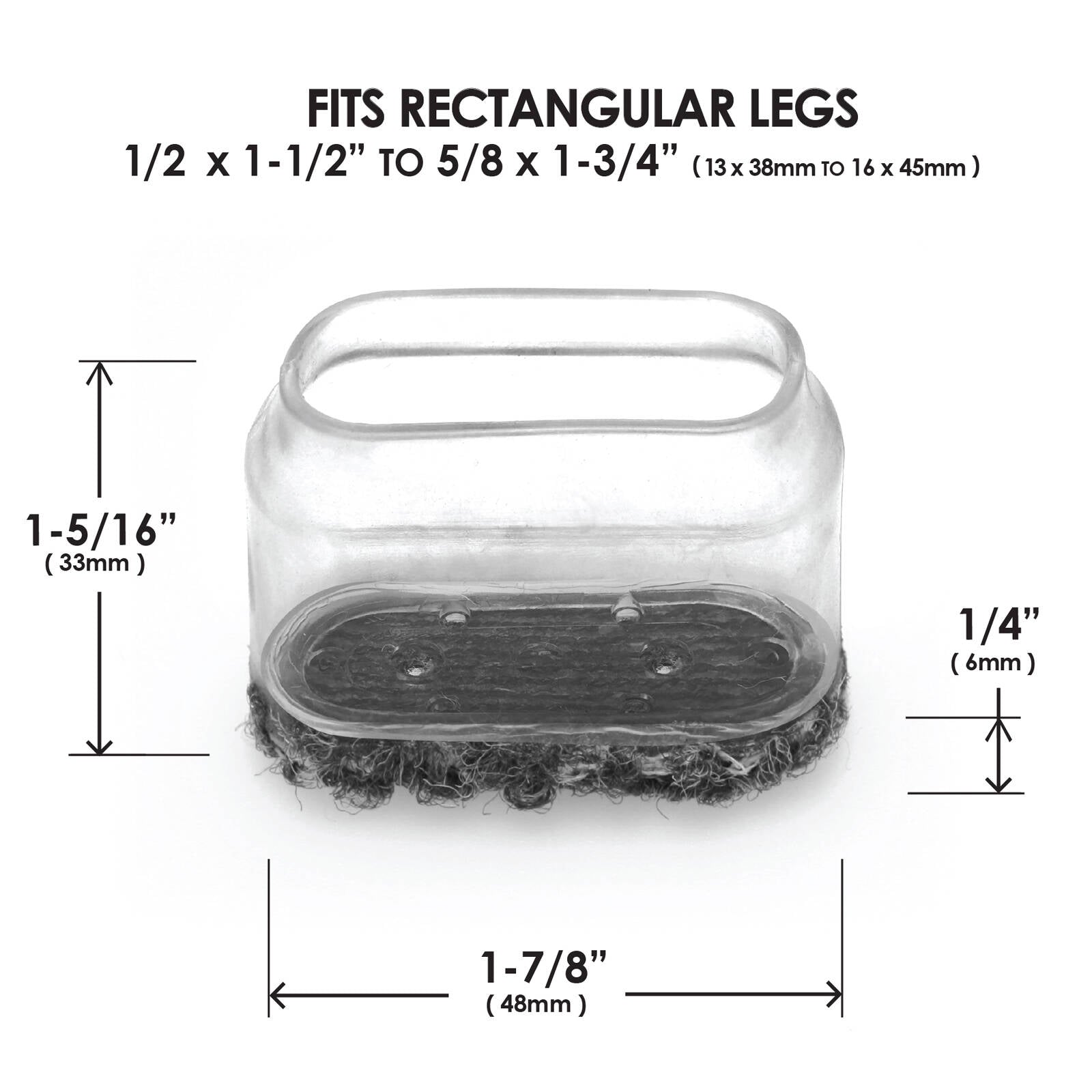 Slipstick 16 x 44mm Clear Rectangle Sleeve Outdoor Berber Floor Protector 8 Pack