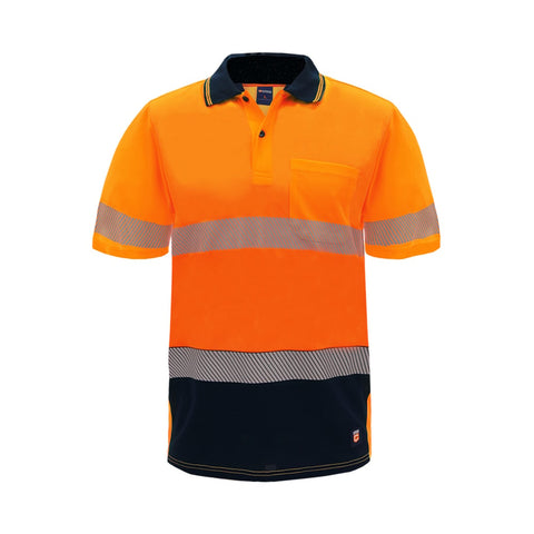 Citeco Orange Hi Vis Short Sleeve Polo - Reflective Polyester, Men's 2XL