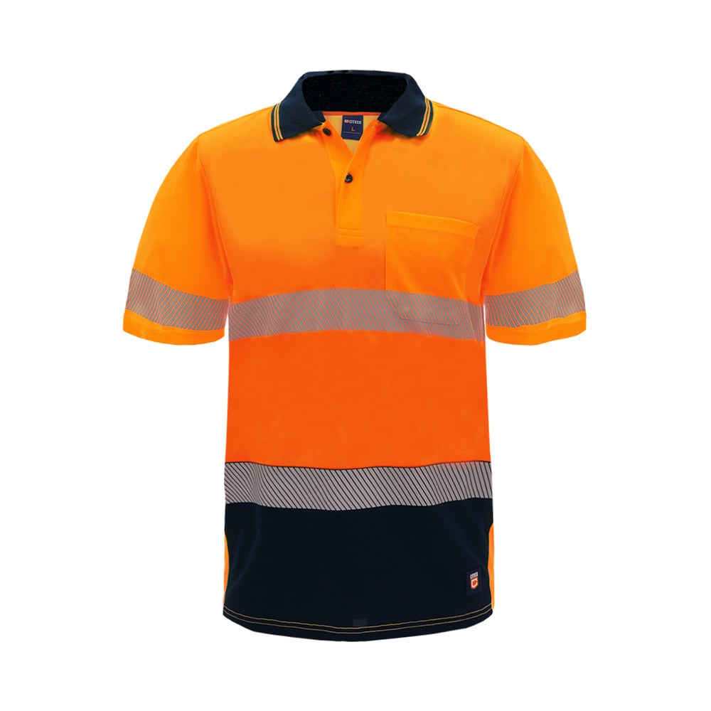 Citeco Orange Hi Vis Short Sleeve Polo - Reflective Polyester, Men's 2XL