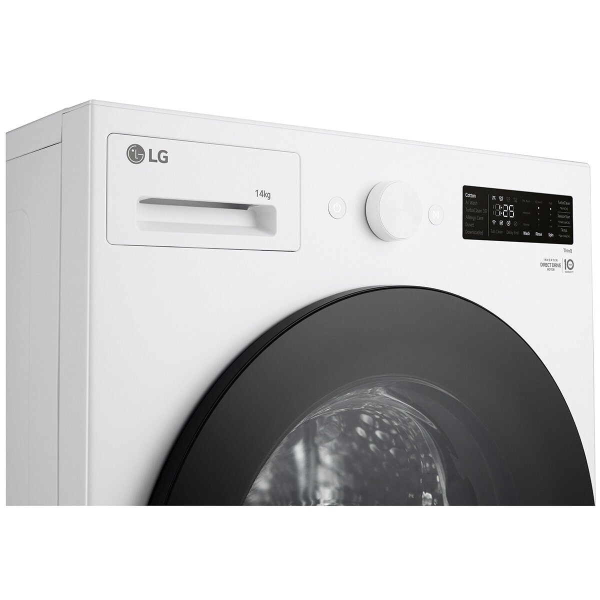 LG 14kg Front Load Washing Machine - XL Series, Allergy Care with Steam, Matte White - WXLS-1014W