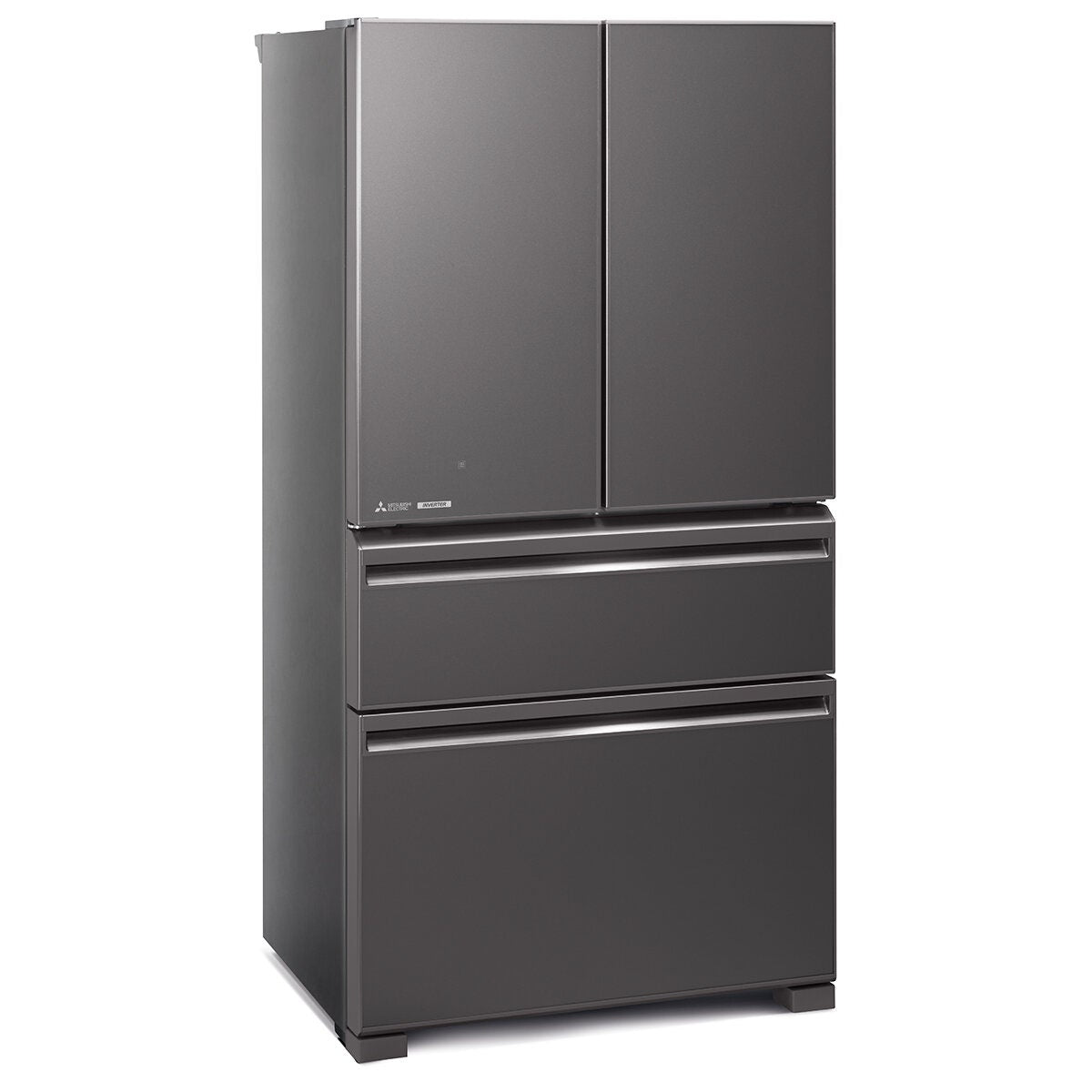 Mitsubishi Electric 564L French Door Fridge - Dark Silver Glass, VitaLED Drawer - MR-LX564ER-GDS-A