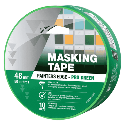 Bear 48mm x 50m Green Painters Edge Masking Tape - UV Resistant