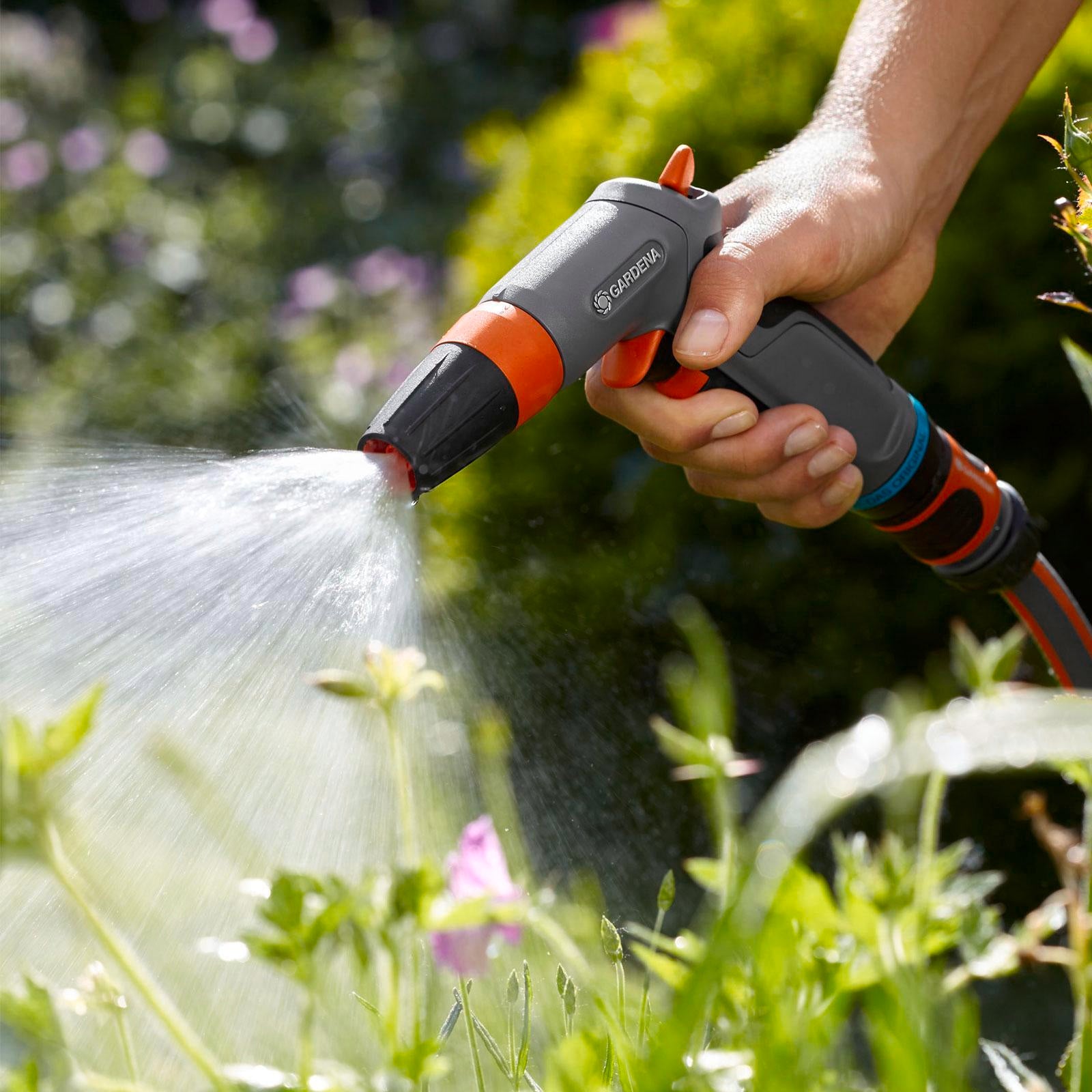 GARDENA 13mm Comfort Trigger Gun Nozzle Adjustable Spray Soft Grip