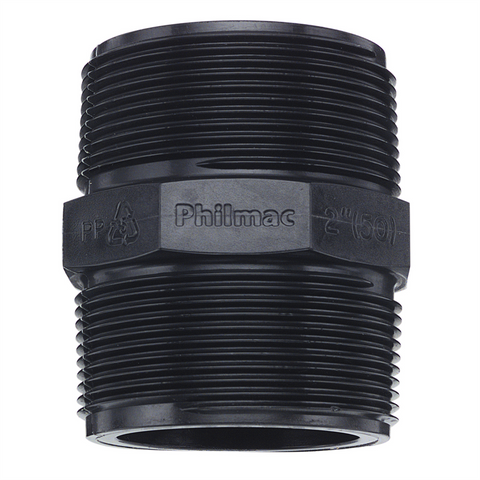 Philmac 1 Inch BSP Thread Pipe Nipple - Polypropylene - Durable Design - SuperSaverAU - view 1