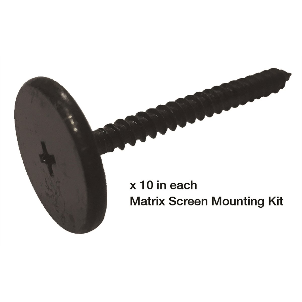 Jack Matrix Charcoal Screen Mounting Kit Steel Black Nickel Zinc Plated