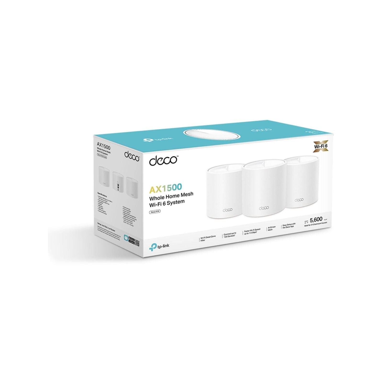TP-Link Deco X10 AX1500 Whole Home Mesh Wi-Fi 6 System - 3 Pack