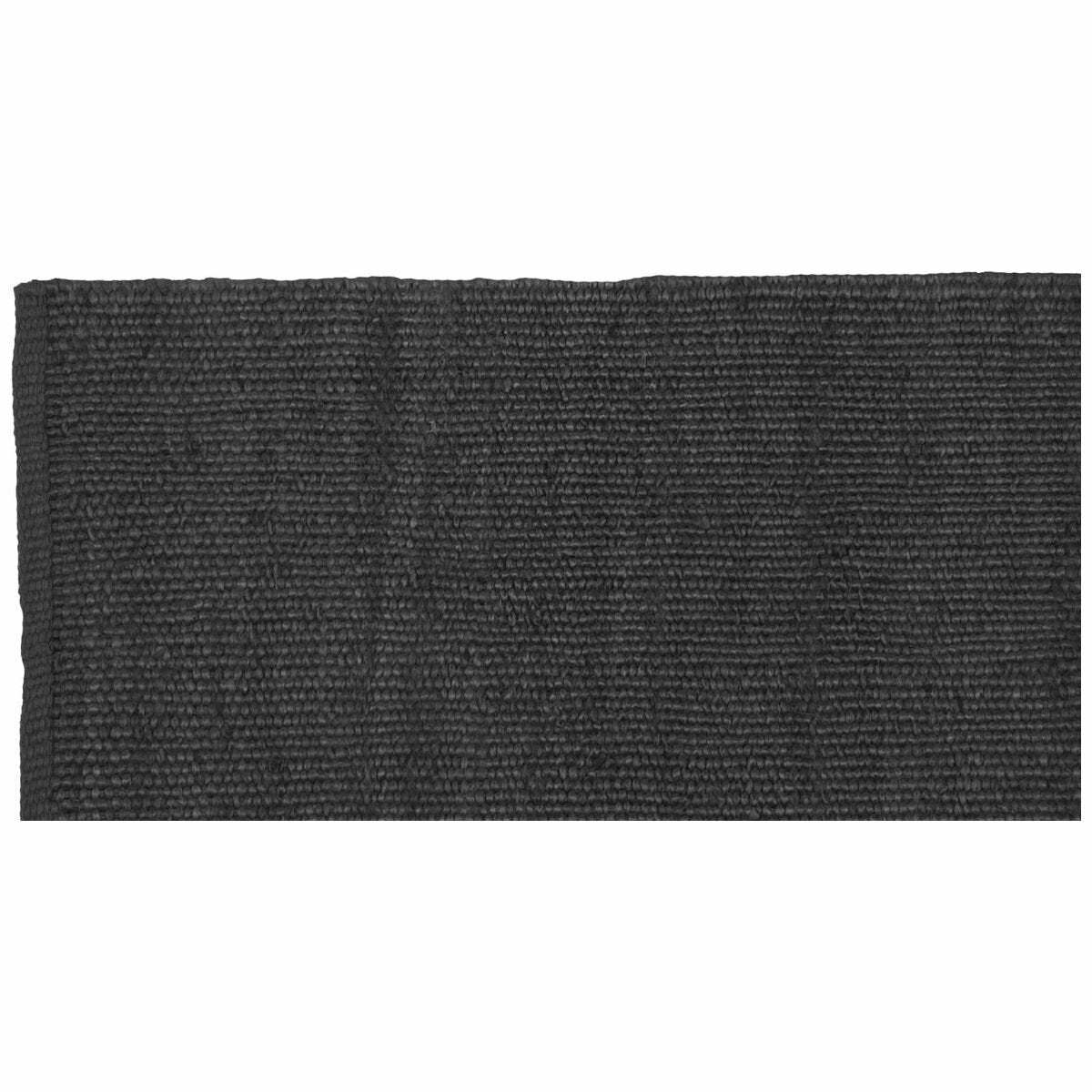 Cadrys Naturals Jute Charcoal Rug 160x230cm - Handspun Jute Flatweave, 8mm Pile - JUTENG1