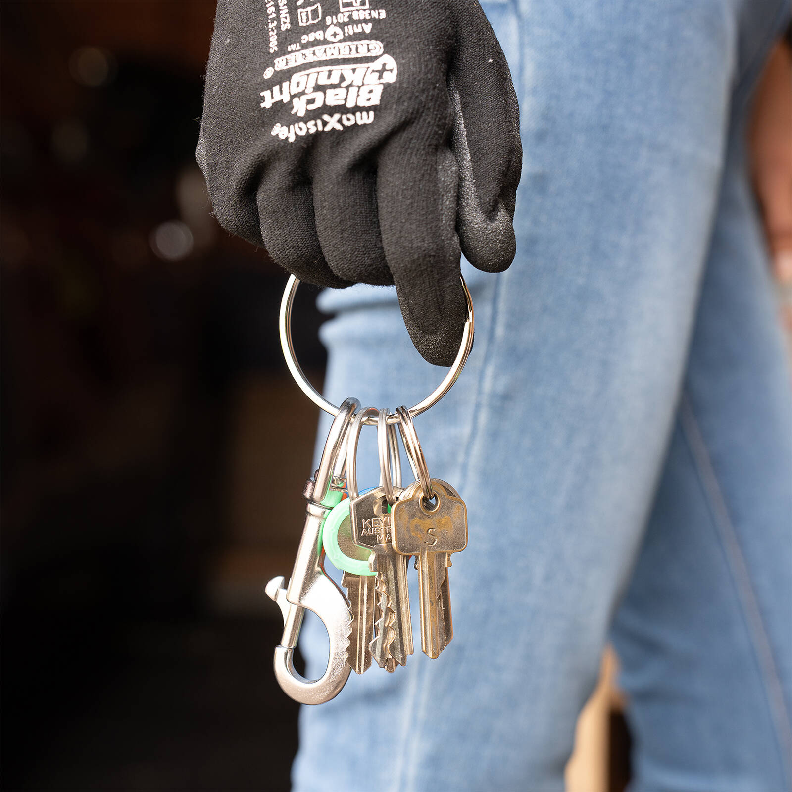 Taskmaster 63mm Weather Resistant Steel Key Ring 4 Pack