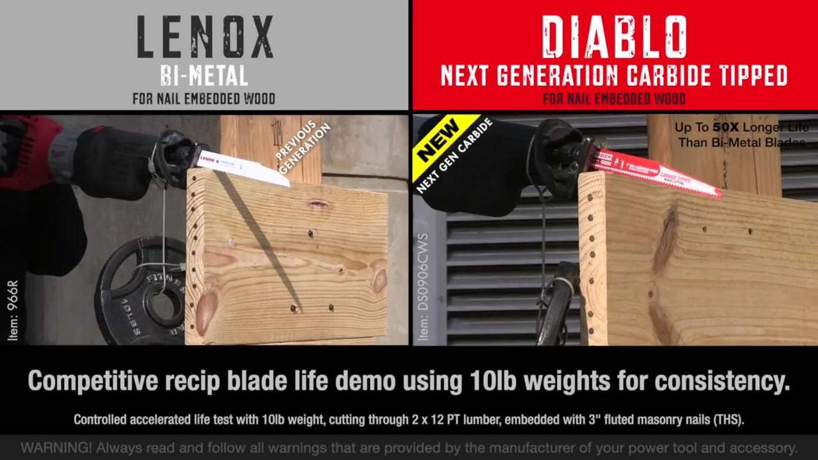 Diablo 6" Demo Demon Carbide Reciprocating Saw Blade 2610050127