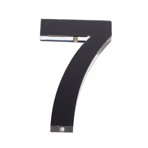Sandleford 120mm Black Acrylic House Number 7 - Gloss, Weather Resistant