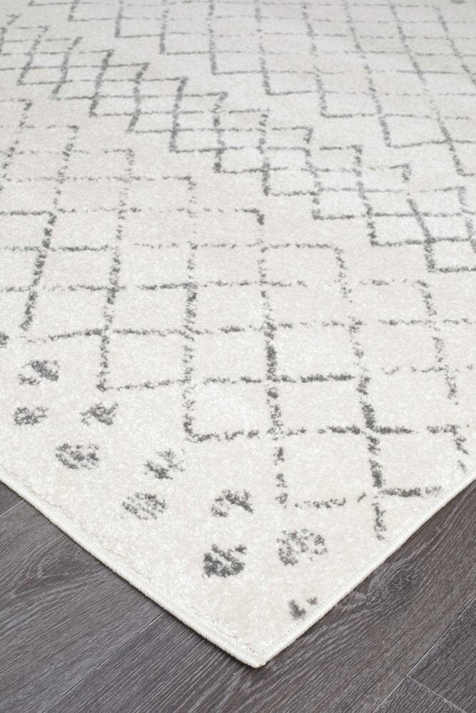 Rug Culture Oasis Large Rug 290x200cm - White Polypropylene, Power Loomed - OAS-454-WHT-290X200