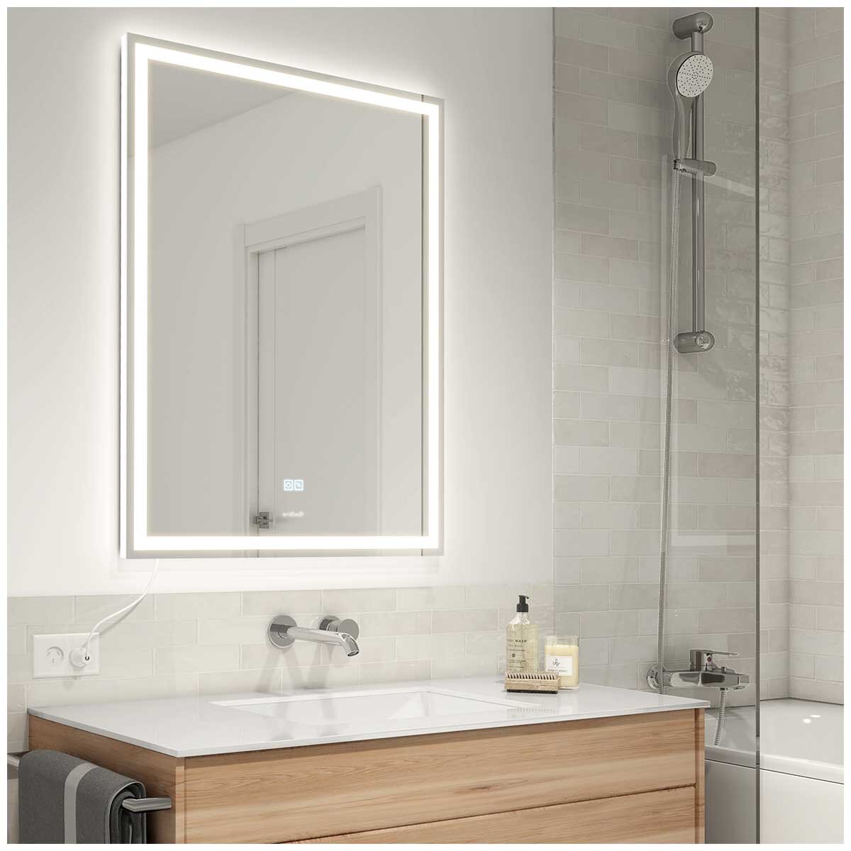 Artika Aurea Integrated LED Plug In Wall Mirror - SuperSaverAU - view 1