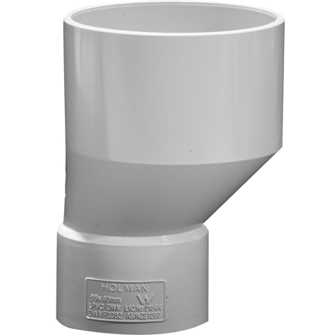 Holman 65 x 40mm PVC DWV Taper Level Invert, Underground Rated