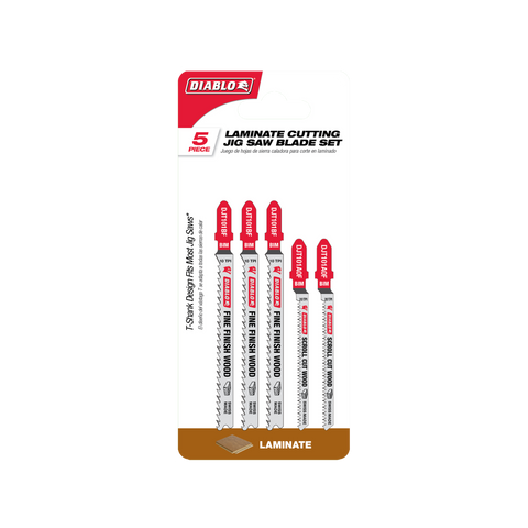 Diablo 77mm Bi Metal Jig Saw Blade - Scroll Cut Wood Laminate - 5 Pack - Durable Precision Cutting - SuperSaverAU - view 1