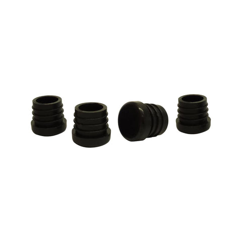 Surface Gard 19mm Black Round Internal Plastic Chair Tip - 4 Pack