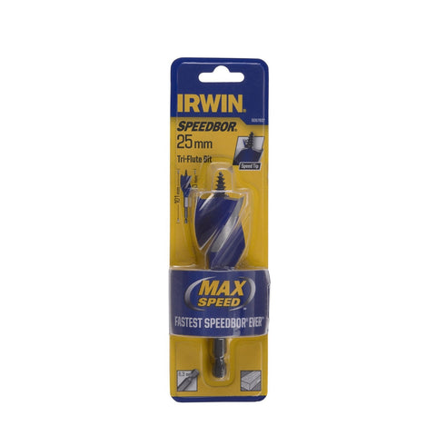 IRWIN 25 x 101mm Speedbor Max Speed Tri-Flute Bit, Quick Change