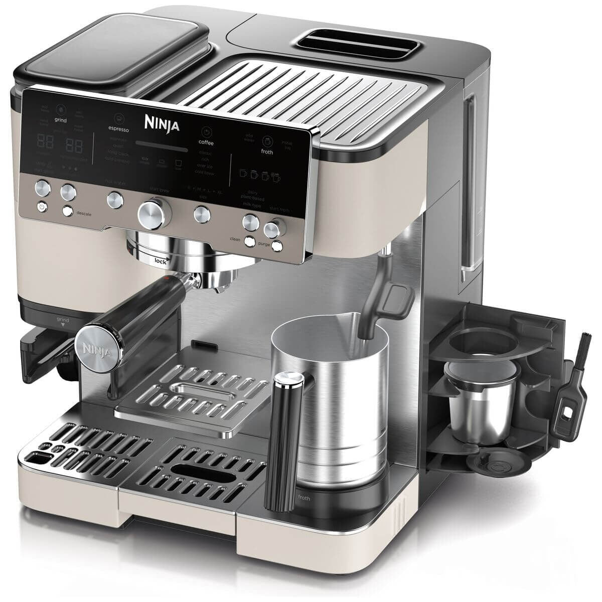 Ninja Luxe Cafe Premier Espresso Machine - Oat Milk Cream - 15+ Drink Presets - ES601WHANZ