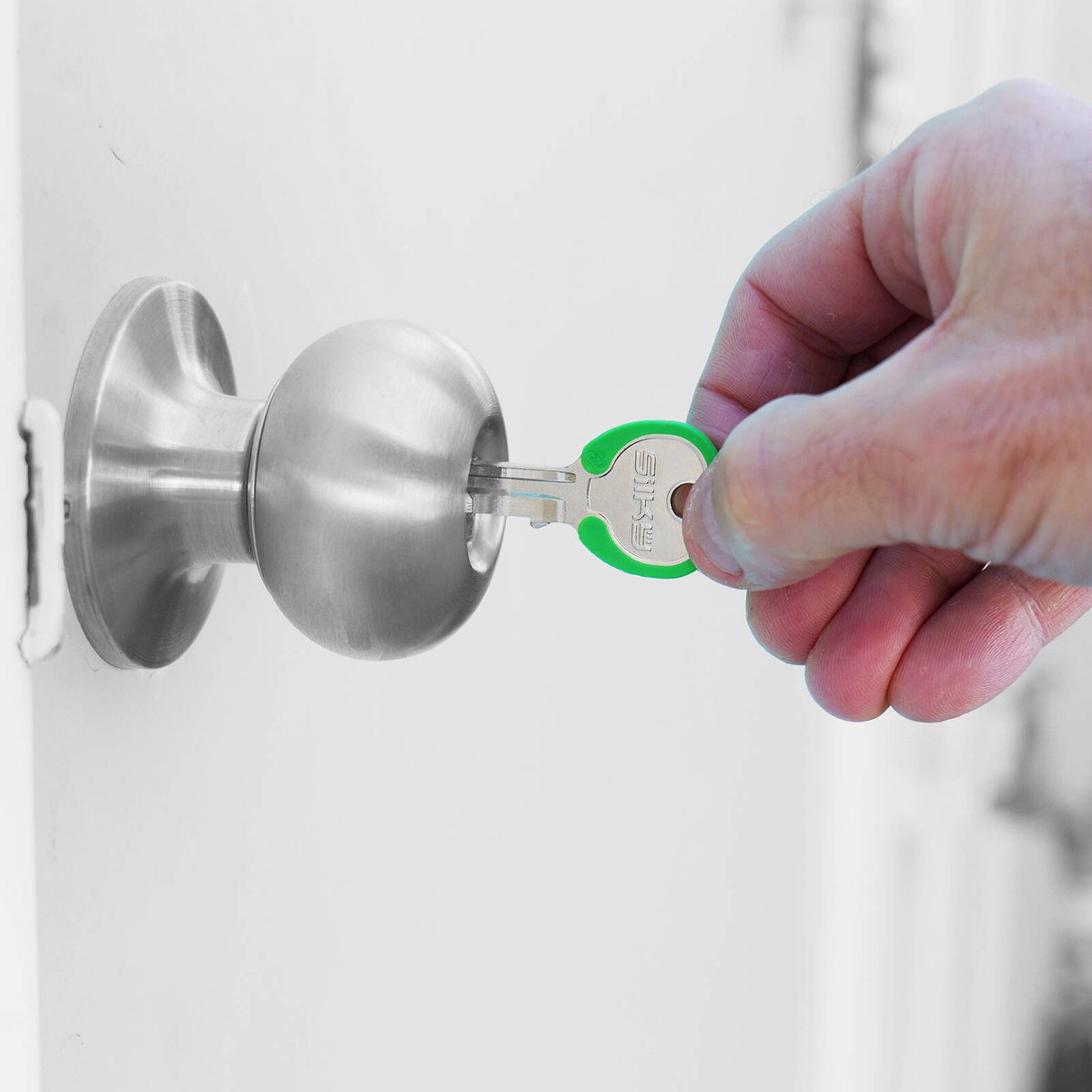 EHI LW4 Green Specialty Silky Key Blank Nickel Plated Brass