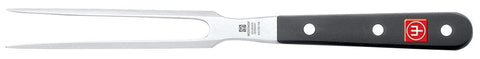 Wusthof Classic 16cm Straight Meat Fork - Carving and Serving Fork, Black Handle - 4410-7-16W