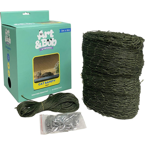 Art & Bob 3000 x 6000mm Cat Safety Net, Weather & UV Resistant