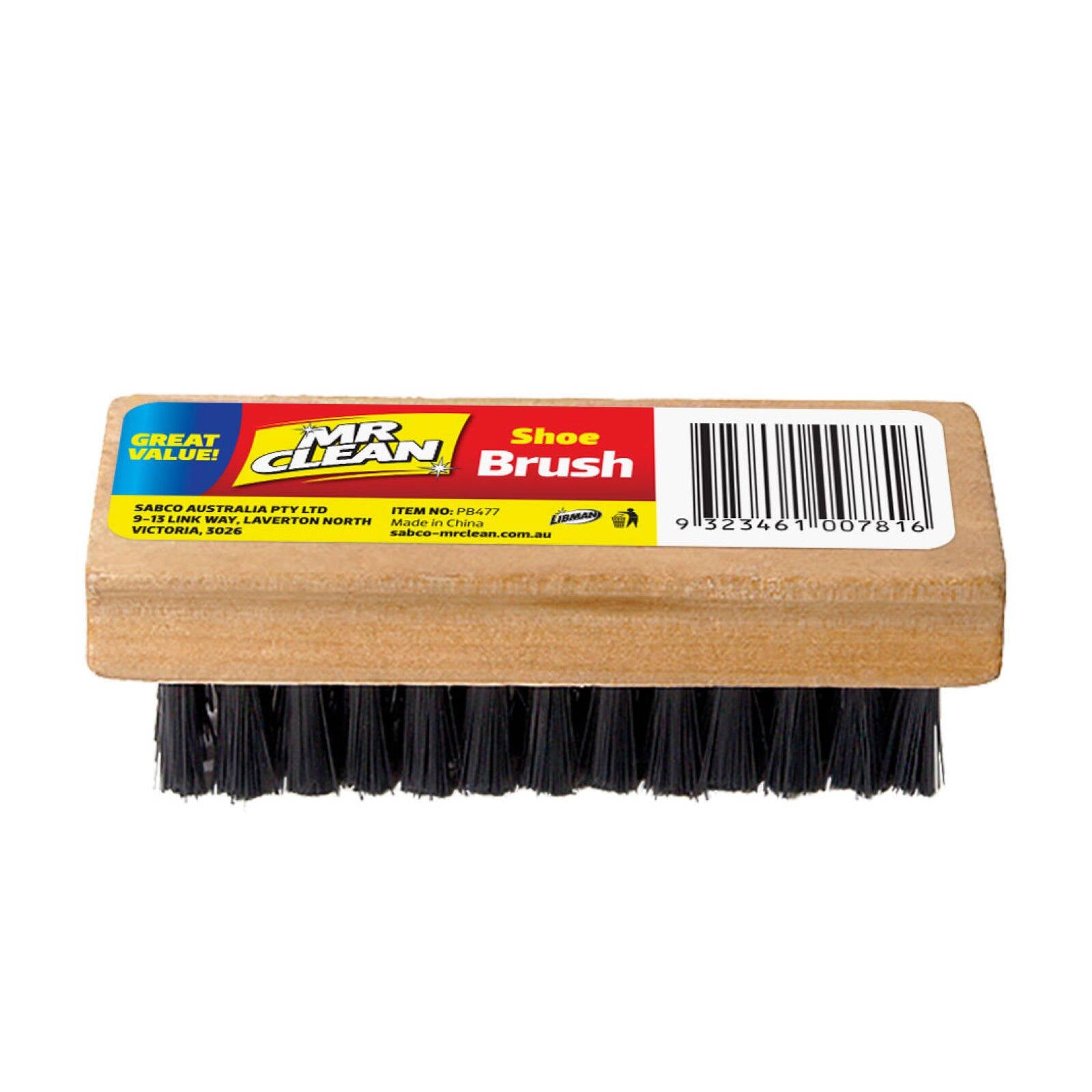 Mr Clean Shoe Brush, 35 x 107mm, Black