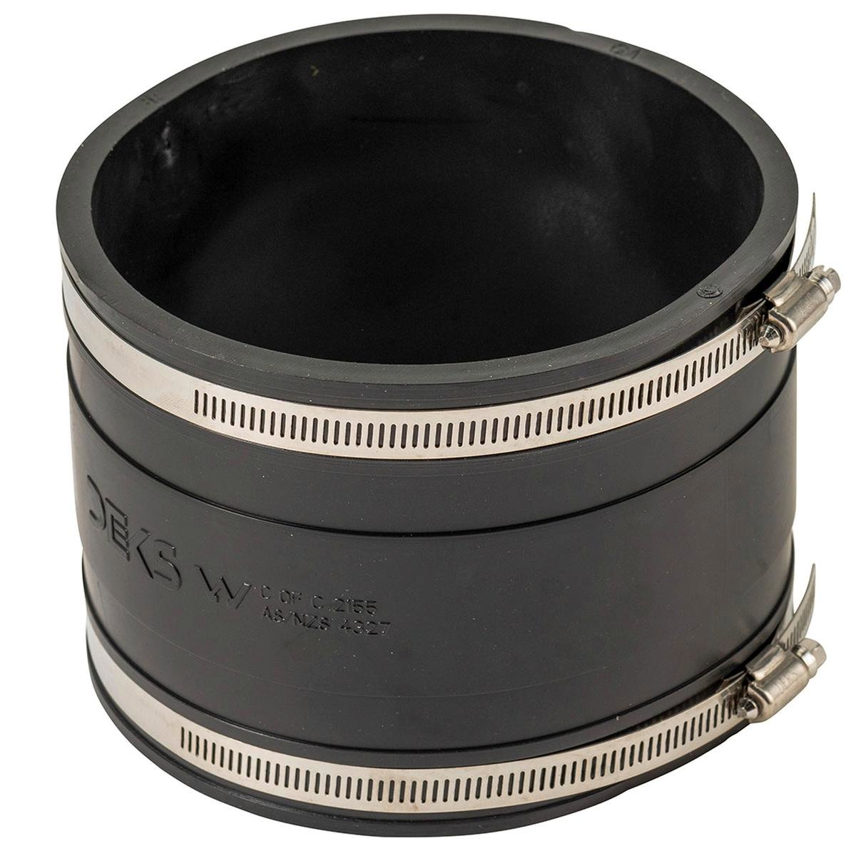 Deks 150mm Black PVC to PVC Coupling Joiner